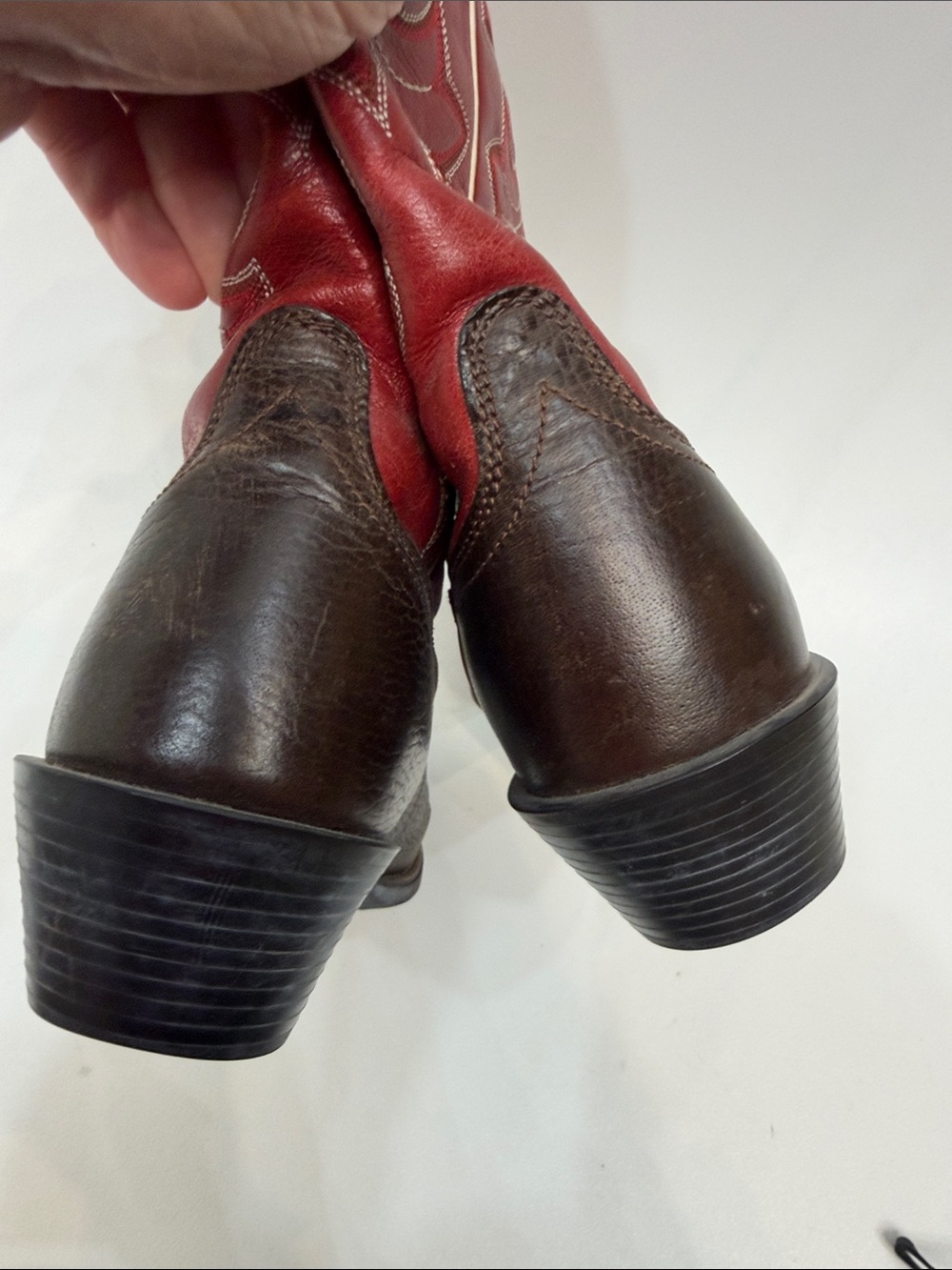 Ariat women’s red brown cowboy boots size 8 B - Picture 4 of 10